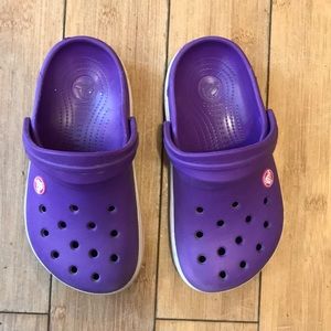 Crocs Purple White Junior Size 1